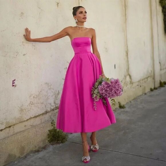 ZARA EMBELLISHED BOW HIGH HEELED SANDALS Barbiecore Barbie Core - Picture 11 of 15